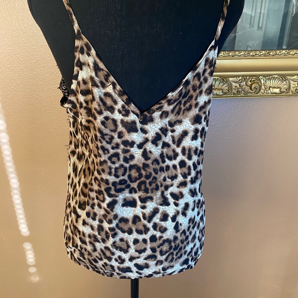 3/12 🌺 leopard and Tequila cami. Size L Vera and Lucy. Animal & black lace - Picture 4 of 9